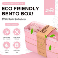 TARLINI Bento Box Lunch Containers  Portable Microwave Japanese Bento