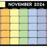 Academic Year Desk Calendar- Set of 2 Chalkboard Design Desk Calendar