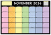 SHAPES ETC. Academic Year Desk Calendar- Chalkboard Design Desk Calendar