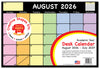 SHAPES ETC. Academic Year Desk Calendar- Chalkboard Design Desk Calendar