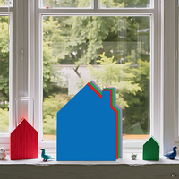 SHAPES ETC. House Assorted Color Super Cut-Outs- 8” x 10”