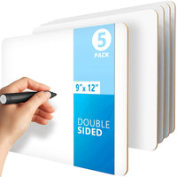 5 Pack Mini Dry Erase Board Lapboard 9x12 Inch   Small Dry Erase White