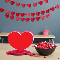 SHAPES ETC. Heart Tri-Color Super Cut-Outs- 8” x 10”
