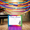 Outstanding music award certificate

