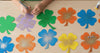 SHAPES ETC.  Large Assorted Color Creative Foam Cut-Outs - Four Leaf Clover
