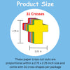 SHAPES ETC. Cross Assorted Color Creative Cut-Outs- 3”