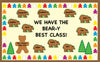 Teddy Bear Assorted Color Cut-Outs- 3”