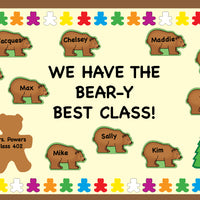 Teddy Bear Assorted Color Cut-Outs- 3”