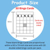 SHAPES ETC. Blank Bingo Cards -7.5" x 9.5"