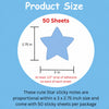 SHAPES ETC. Sticky Shape Notepad - Blue Star