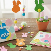 SHAPES ETC. Small Assorted Color Creative Foam Cut-Outs - Bunny With E