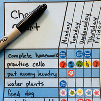 4 Piece Classroom Incentive Chart and Sticker Set - Vertical Yellow - Creative Shapes Etc.