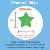 SHAPES ETC. Sticky Shape Notepad - Green Star