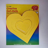Growing Heart Large Assorted Color Cut-Out - 5.5" - Creative Shapes Etc.