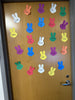 SHAPES ETC. Bunny With Ears Assorted Color Creative Cut-Outs- 3”