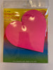 Pink Heart Bright Neon Single Color Large Cut-Outs- 5.5" x 5.5"