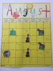 SHAPES ETC. Yellow Vertical Calendar - Set of 5