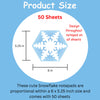 SHAPES ETC. Large Notepad - Snowflake