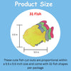 SHAPES ETC. Fish Marble Assorted Color Creative Cut-Outs- 5.5"