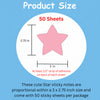 SHAPES ETC. Sticky Shape Notepad - Pink Star