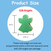 SHAPES ETC.  124 Pcs Angel Cut-Outs -  Large Assorted Color 5.5in
