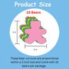 SHAPES ETC. Small Assorted Color Creative Foam Cut-Outs - Teddy Bear