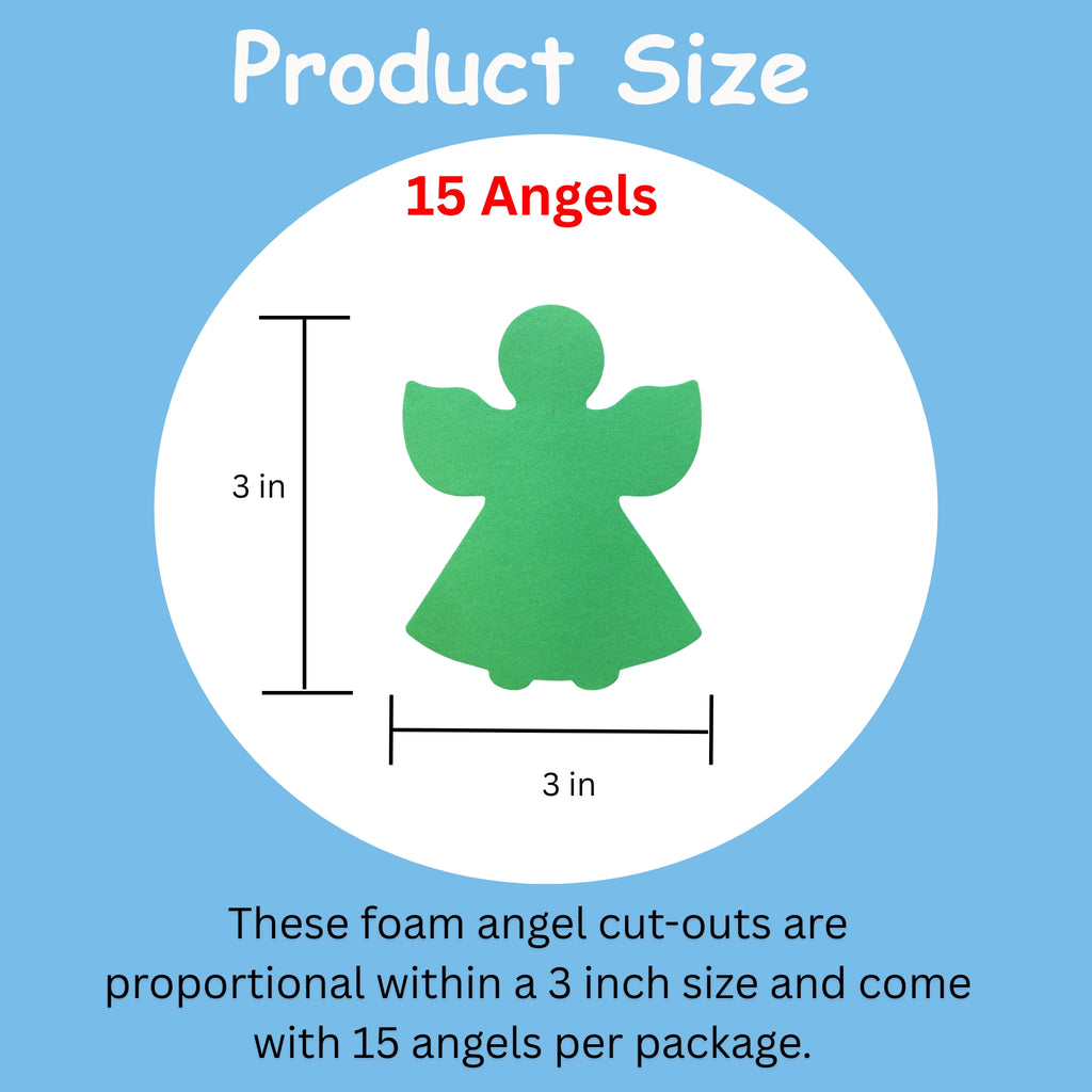 SHAPES ETC. Small Assorted Color Creative Foam Cut-Outs - Angel