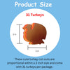 SHAPES ETC. Thanksgiving Turkey Small Assorted Color Cut-Outs - 3in