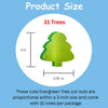 SHAPES ETC. Holiday Evergreen Tree Assorted Green Color Cut-Outs - 3in