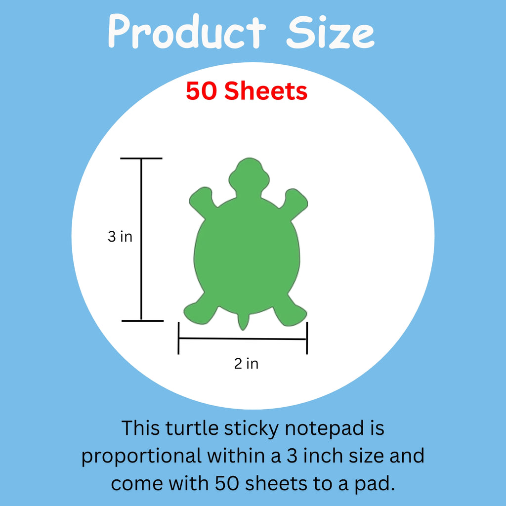 Sticky Turtle SHAPES ETC. Sticky Shape Notepad - Turtle