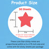 SHAPES ETC. Sticky Shape Notepad - Red Star