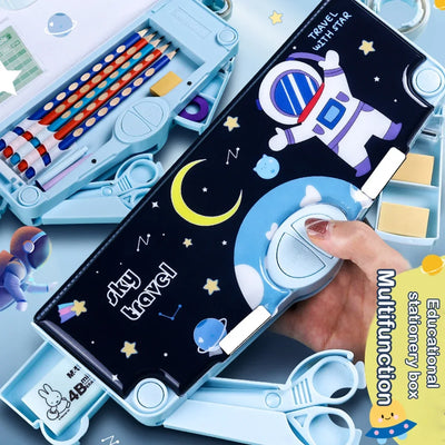 Multifunctional Pencil Case Double layer Large Capacity pencil bag