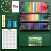 48/72/120/150/200 Professional Oil Color Pencil Set Soft Wood