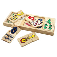 Wooden Children Match It Counting Mathematics Number Early Educational