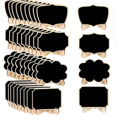 10pcs Mini Lace shape Chalkboards with Support Message Board Signs