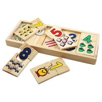 Wooden Children Match It Counting Mathematics Number Early Educational