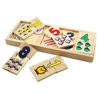 Wooden Children Match It Counting Mathematics Number Early Educational