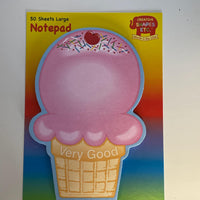 Large Notepad - Ice Cream Cone - Creative Shapes Etc.