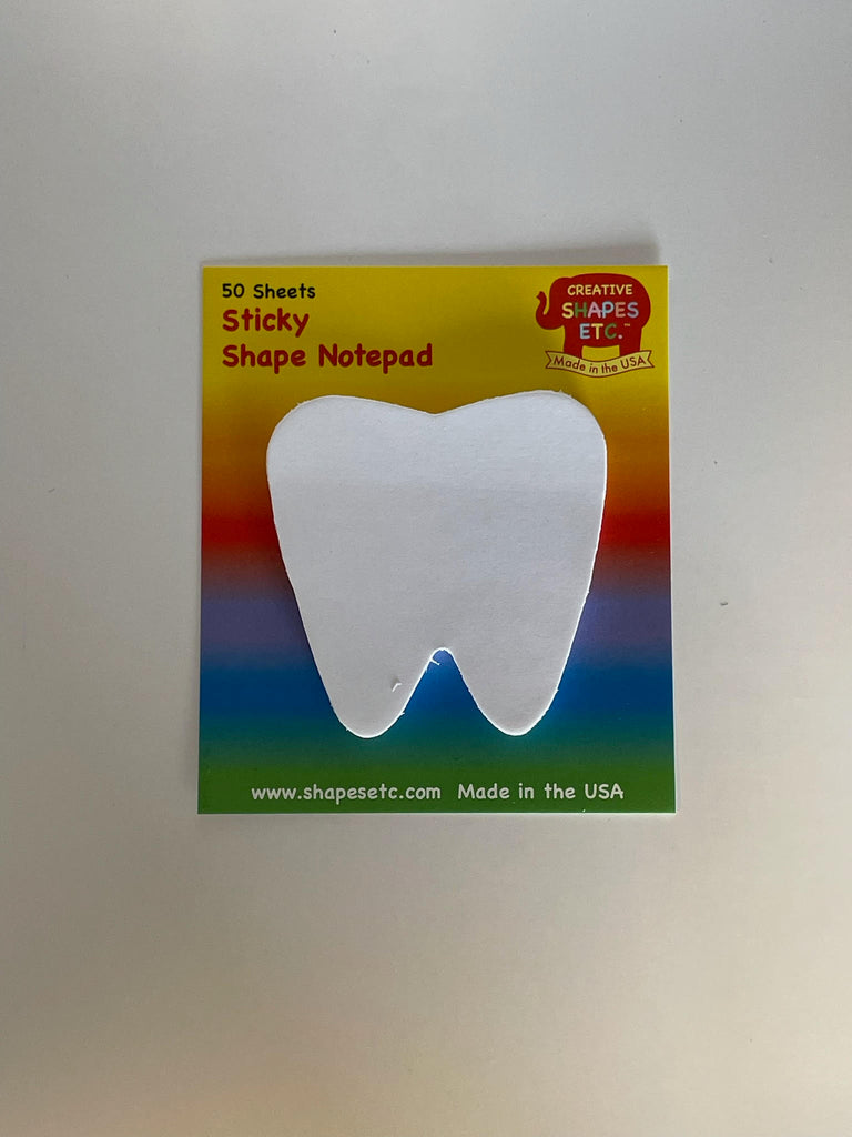 SHAPES ETC. Sticky Shape Notepad - Tooth