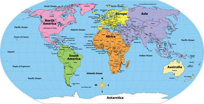 SHAPES ETC. Labeled World- Practice Maps