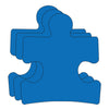 SHAPES ETC. Puzzle Piece Small Single Color Cut-Outs - 3" Blue