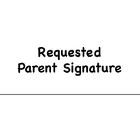 Self Inking Teacher Stamp - Requested Parent Signature - Creative Shapes Etc.