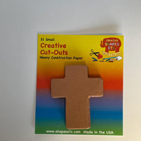 Brown Cross Single Color Creative Cut-Outs- 3”