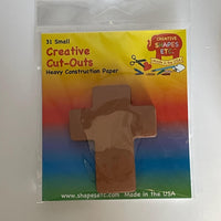 Brown Cross Single Color Creative Cut-Outs- 3”