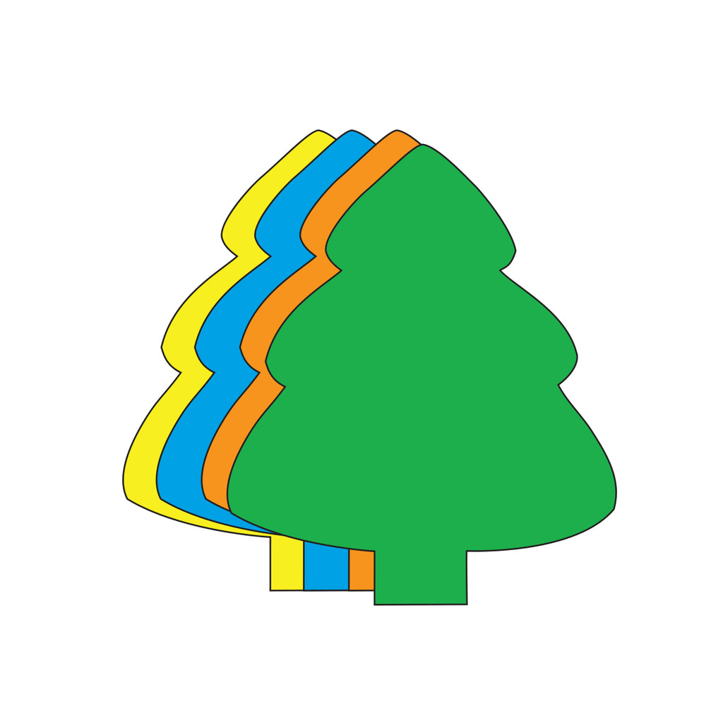 SHAPES ETC. Die-Cut Magnetic - Super Assorted Color Evergreen Tree