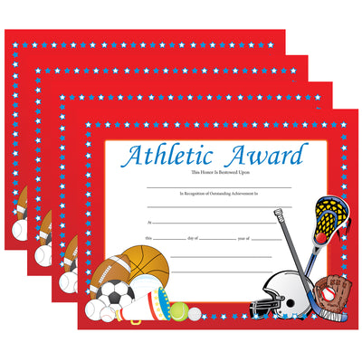 Recognition Certificate - Athletic Award - Creative Shapes Etc.
