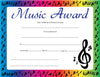 Recognition Certificate - Music Award