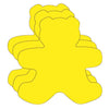 SHAPES ETC. Large Single Color Cut-Out - Yellow Teddy Bear