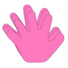 SHAPES ETC. Hand Single Color Creative Cut-Outs, 5.5" -Pink Hand