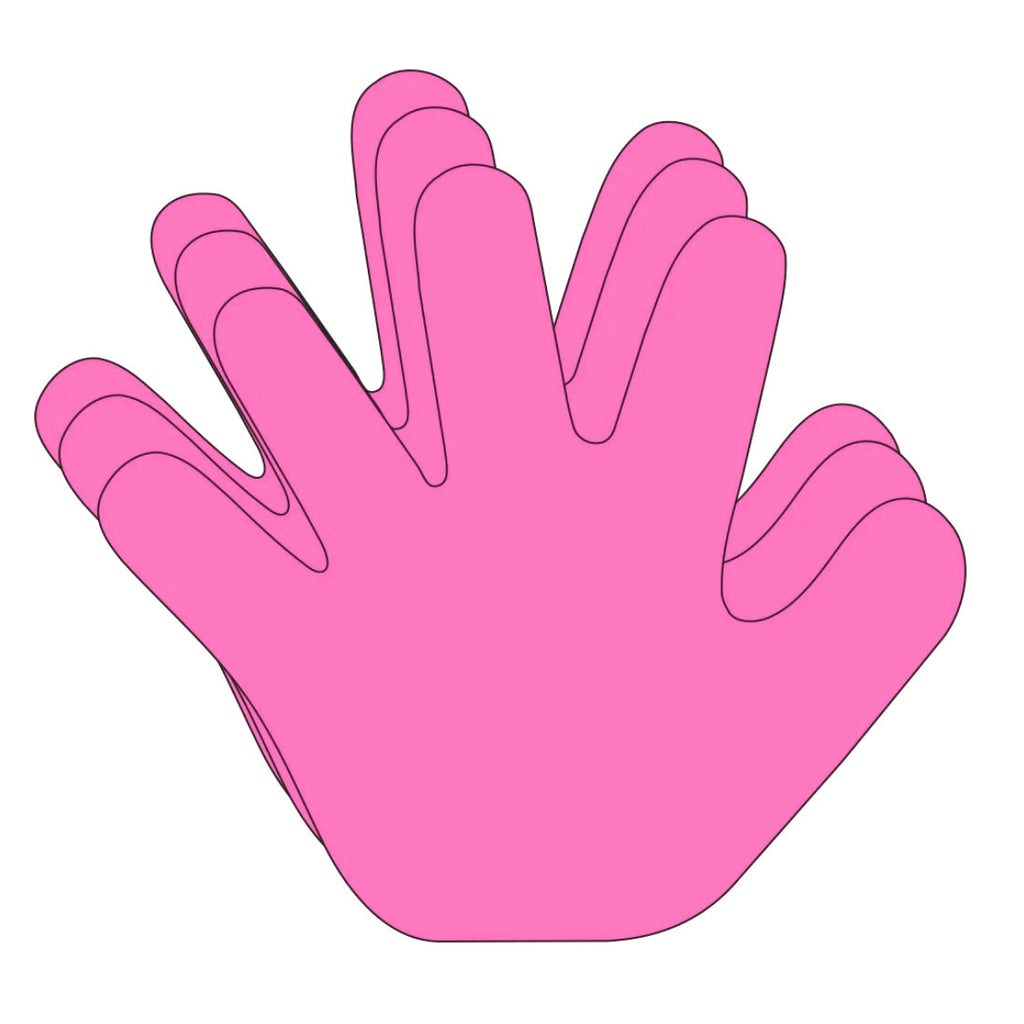 Hand Design Pink SHAPES ETC. Hand Single Color Creative Cut-Outs, 5.5
